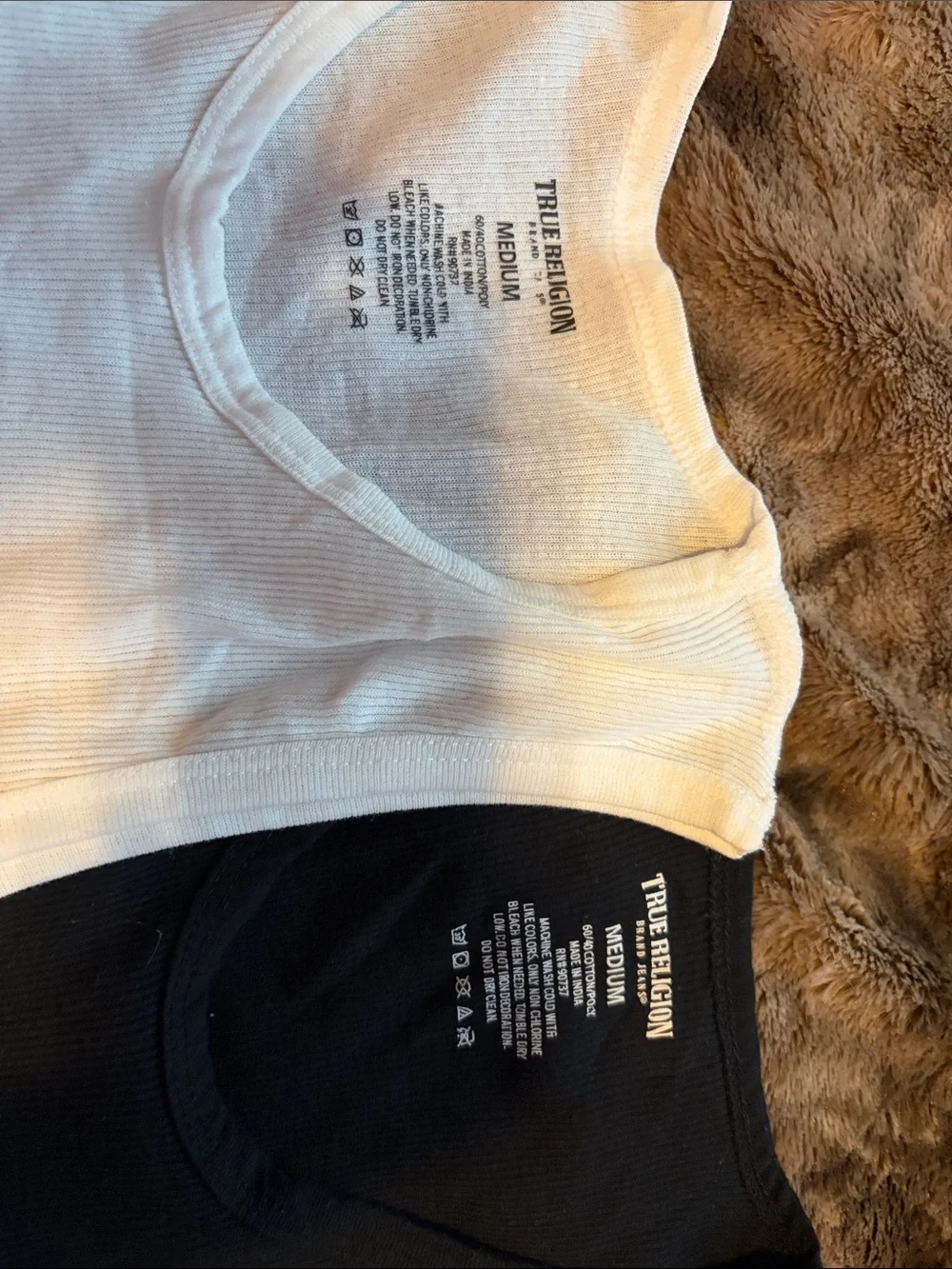 True Religion Tank Top Duo in White and Black